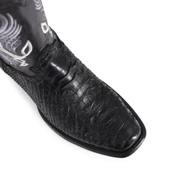 Bota Vaquera Dubai Pitón Negro