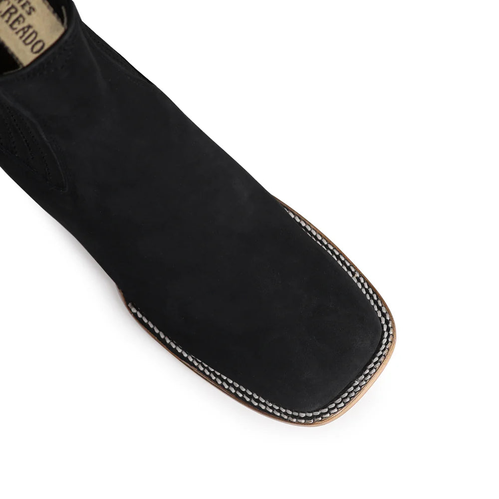 Botín Bulldog Nobuck Negro