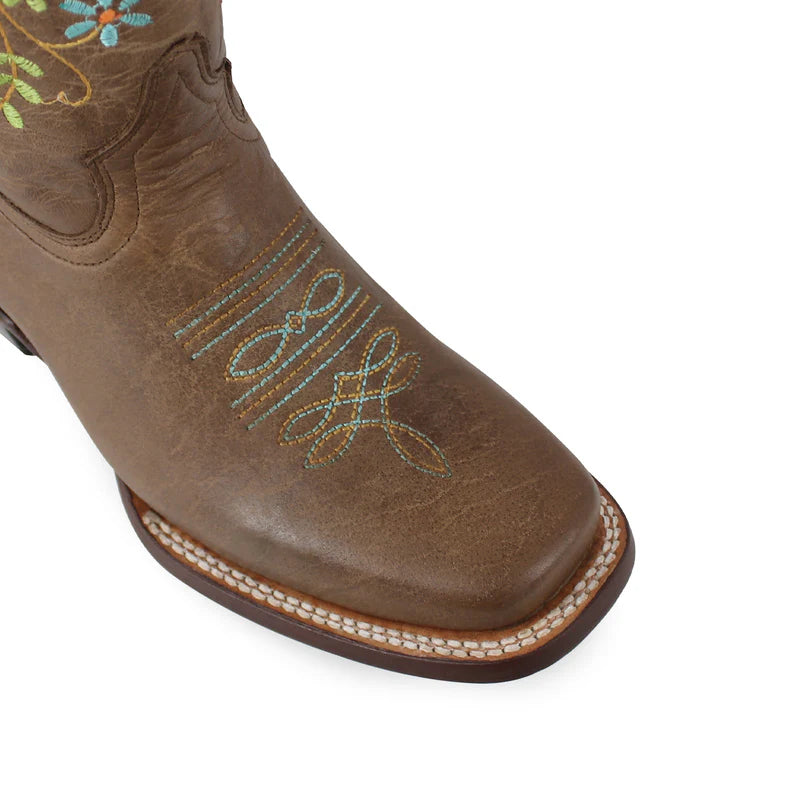 Bota vaquera para dama de piel modelo Risueña