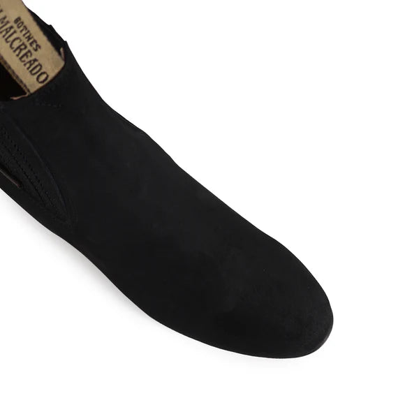 Botín Charro Negro Nobuck