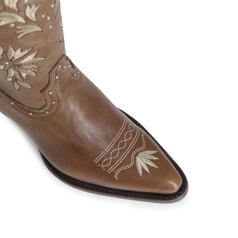 Bota vaquera para dama de piel modelo Gloria