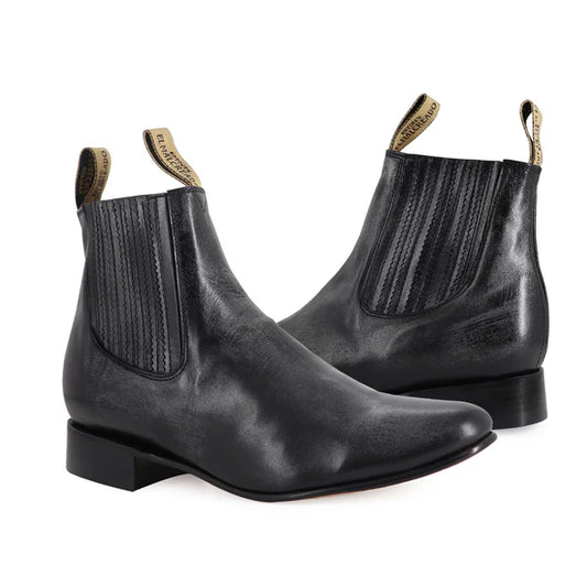 Botín Charro Negro Atanado