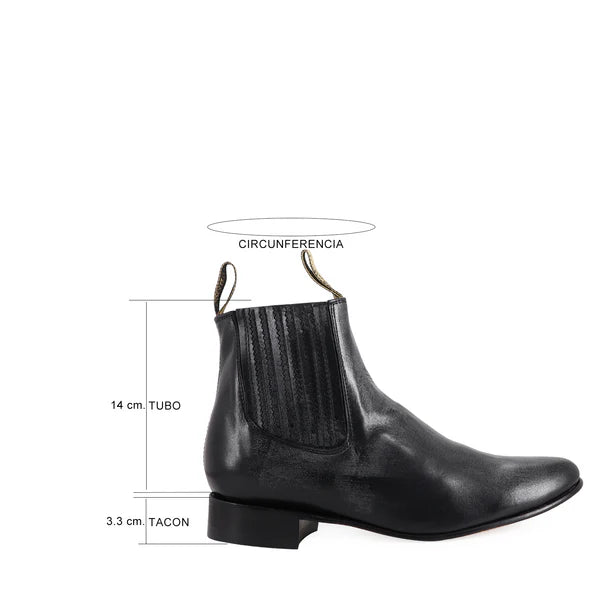 Botín Charro Negro Atanado