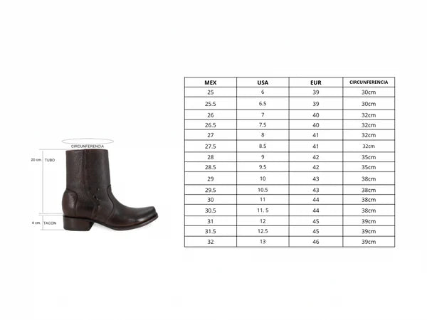 Botin Vaquero Estilo Vegas Cafe