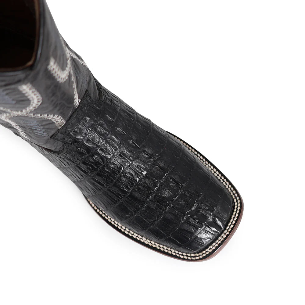 Bota Vaquera Bulldog Cocodrilo Cola Negro