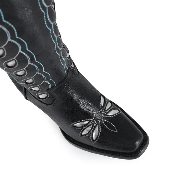 Bota vaquera para dama de piel modelo Maya