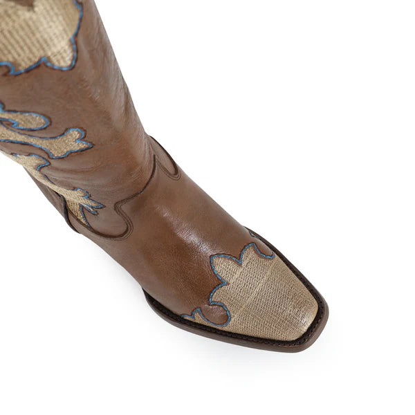 Bota vaquera para dama de piel modelo Vittoria