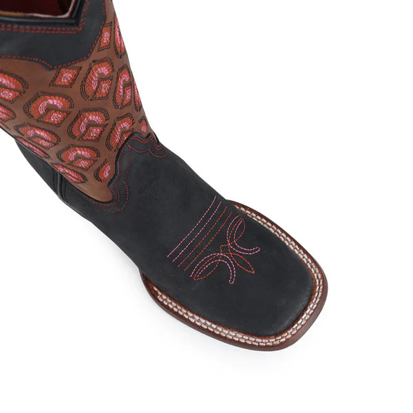 Bota Vaquera Para Dama de Piel Modelo Santorini