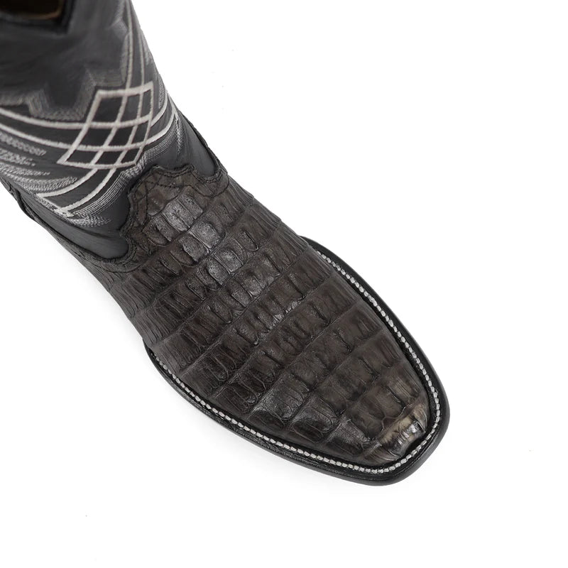 Bota Vaquera Dubai Cocodrilo Cola Gris