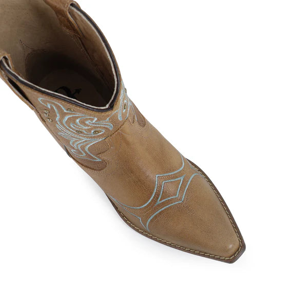 Botin vaquero para dama de piel modelo Wish