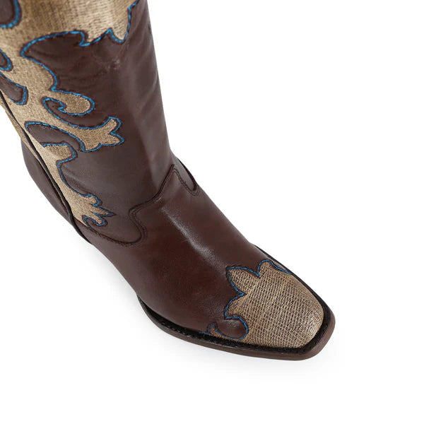 Bota vaquera para dama de piel modelo Vittoria