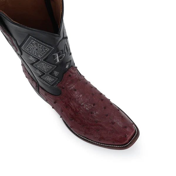 Bota Vaquera Dubai Avestruz Vino