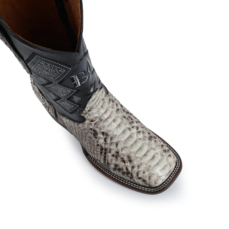 Bota Vaquera Bulldog Pitón Natural