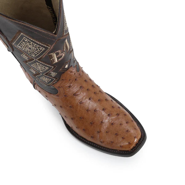 Bota Vaquera Dubai Avestruz Coñac