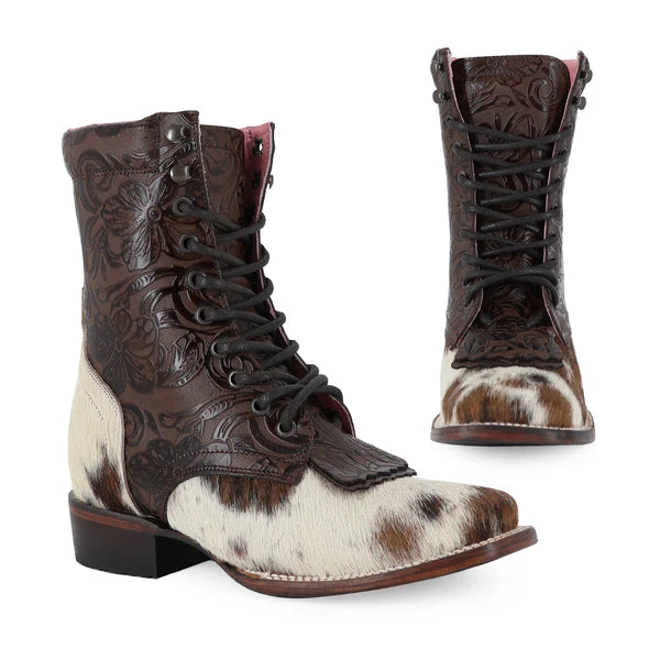 Bota Vaquera Para Dama de Piel Modelo Macarena