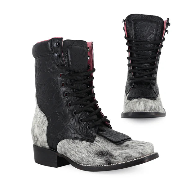 Bota Vaquera Para Dama de Piel Modelo Macarena