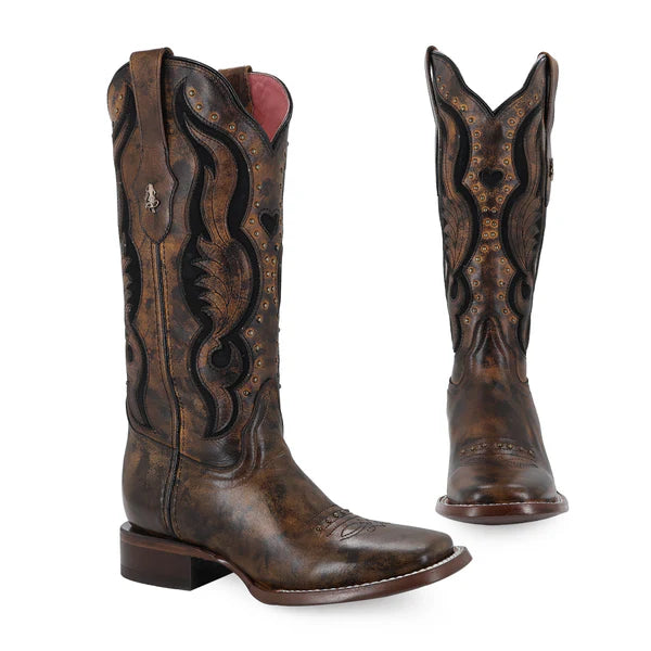 Bota vaquera para dama de piel modelo Dolly