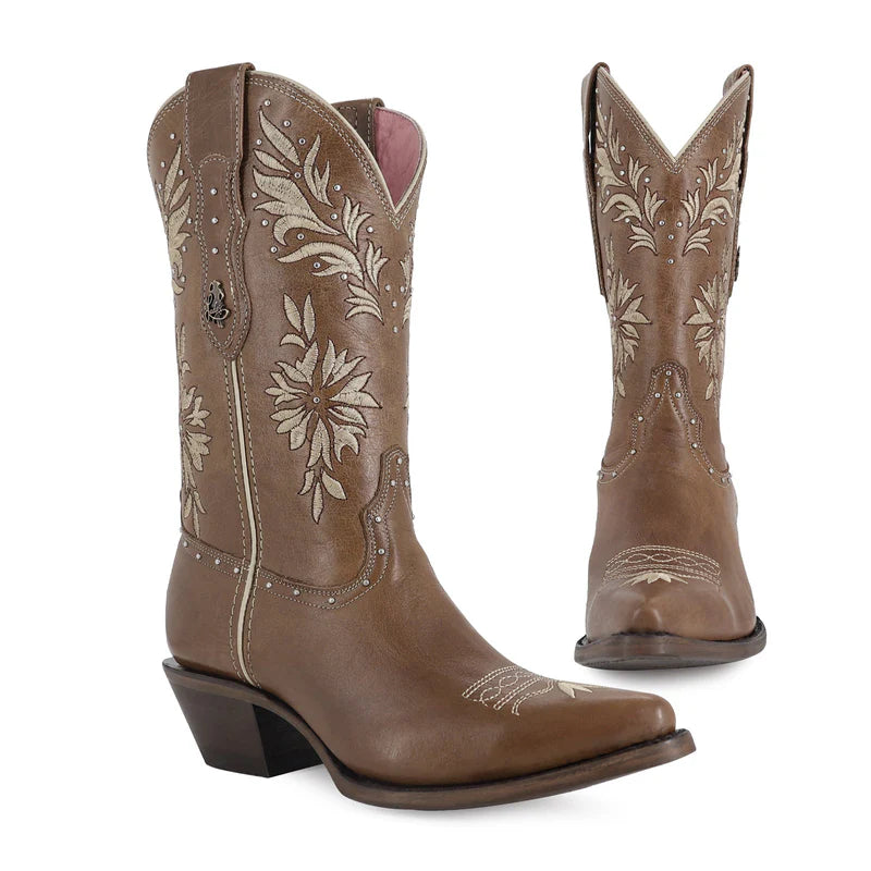 Bota vaquera para dama de piel modelo Gloria