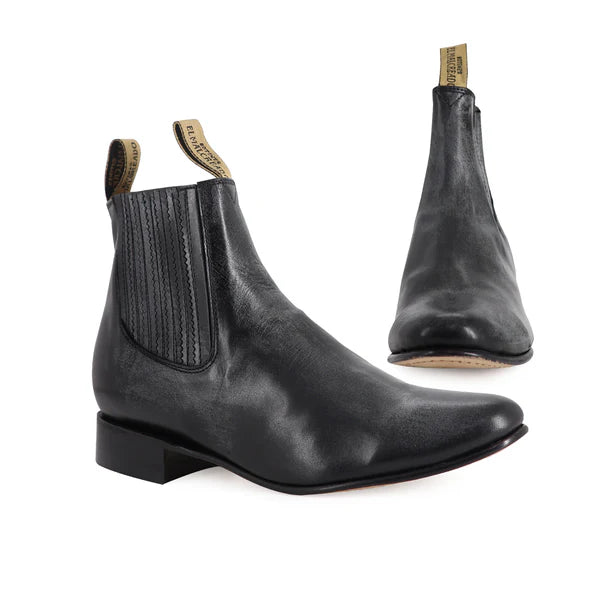 Botín Charro Negro Atanado