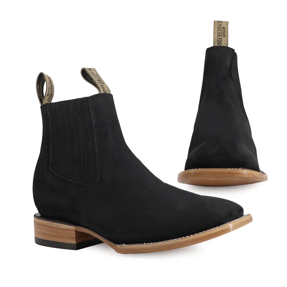 Botín Bulldog Nobuck Negro