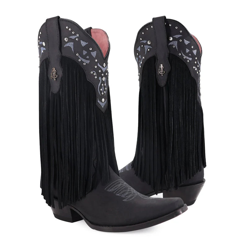 Bota vaquera para dama de piel modelo Forajida