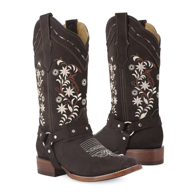 Bota vaquera para dama de piel modelo Famosa