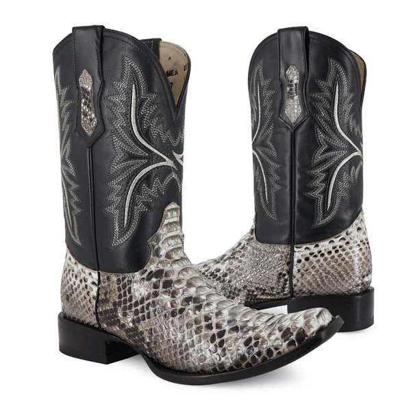 Bota Vaquera Dubai Pitón Natural