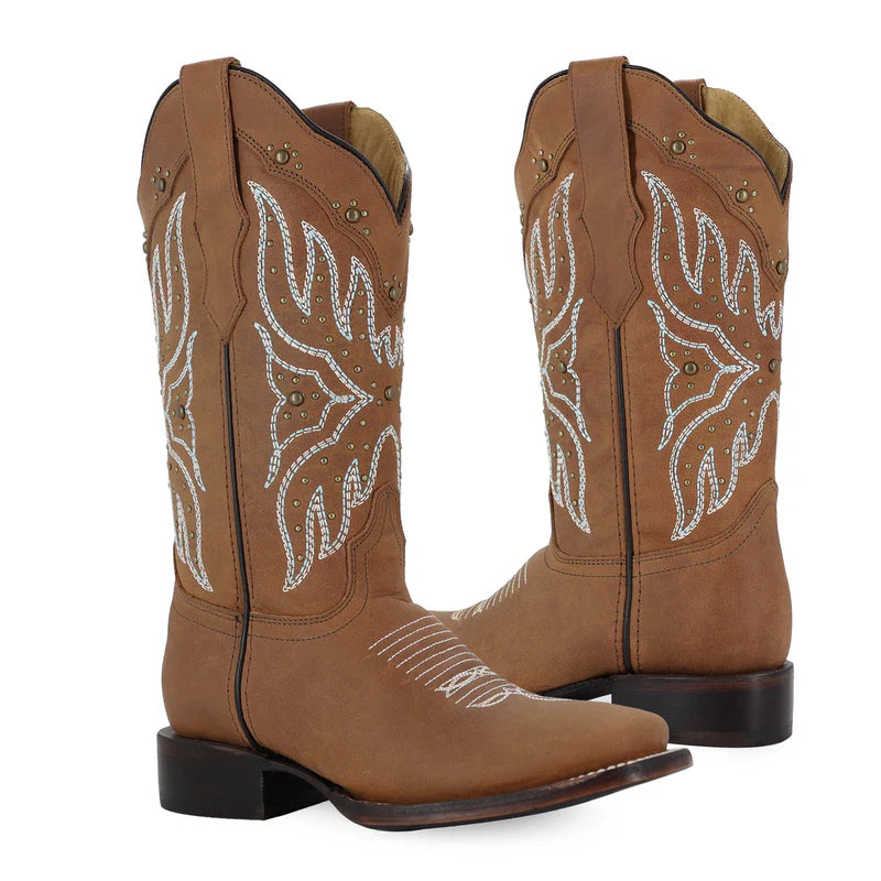 Bota vaquera para dama de piel modelo Maddy