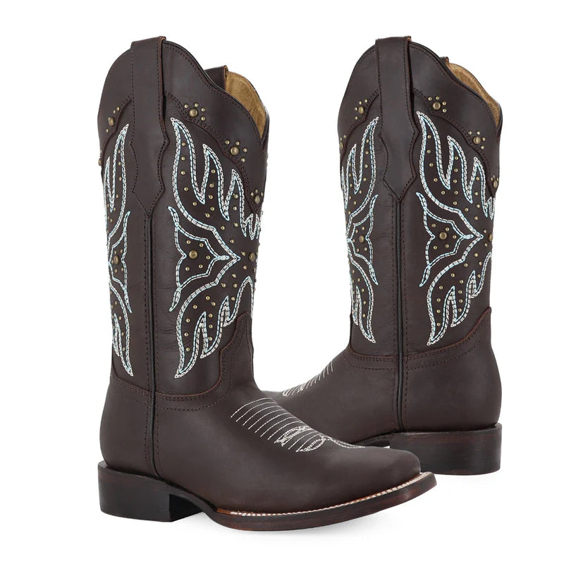 Bota vaquera para dama de piel modelo Maddy