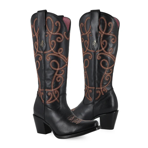 Bota vaquera para dama de piel modelo Maddame