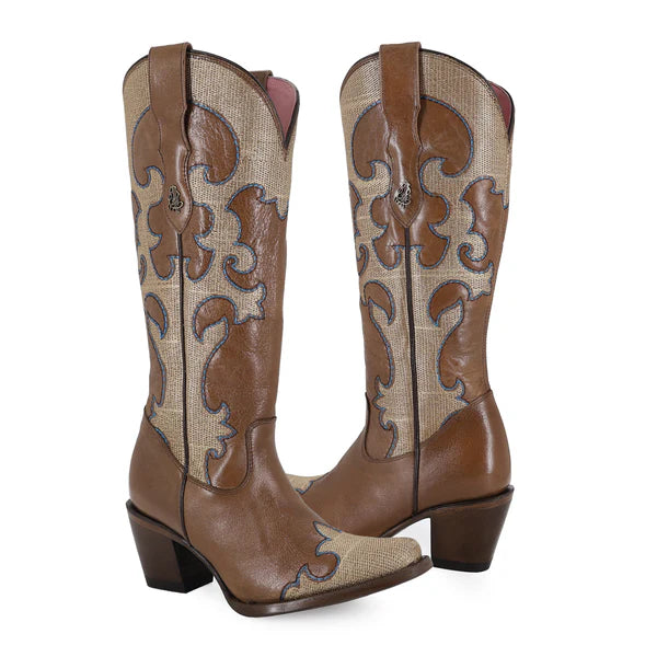 Bota vaquera para dama de piel modelo Vittoria