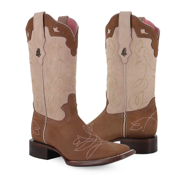 Bota vaquera para dama de piel modelo Palmira