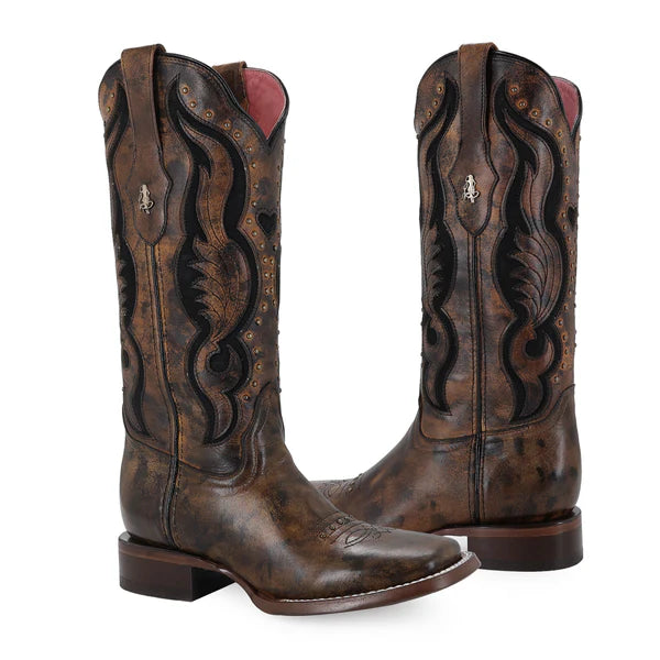 Bota vaquera para dama de piel modelo Dolly