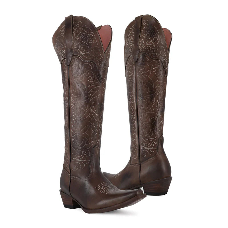 Bota vaquera para dama de piel modelo Samantha