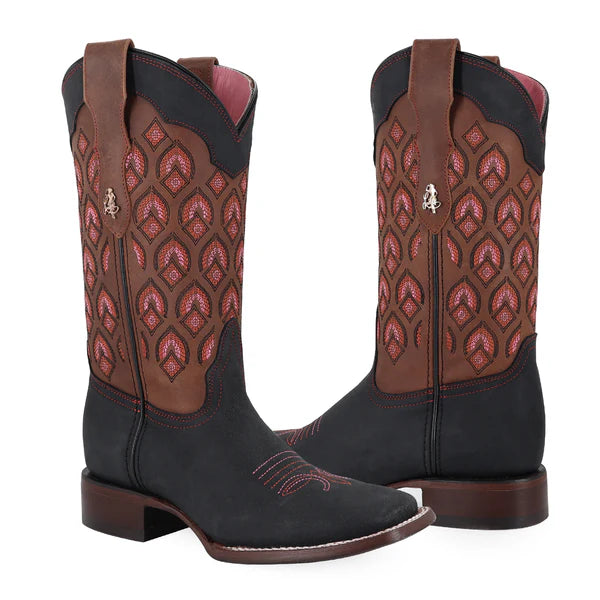 Bota Vaquera Para Dama de Piel Modelo Santorini