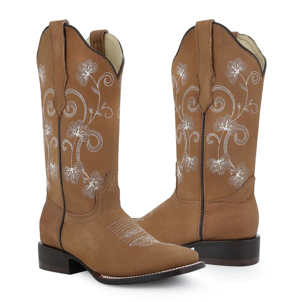 Bota vaquera para dama de piel modelo Castilla