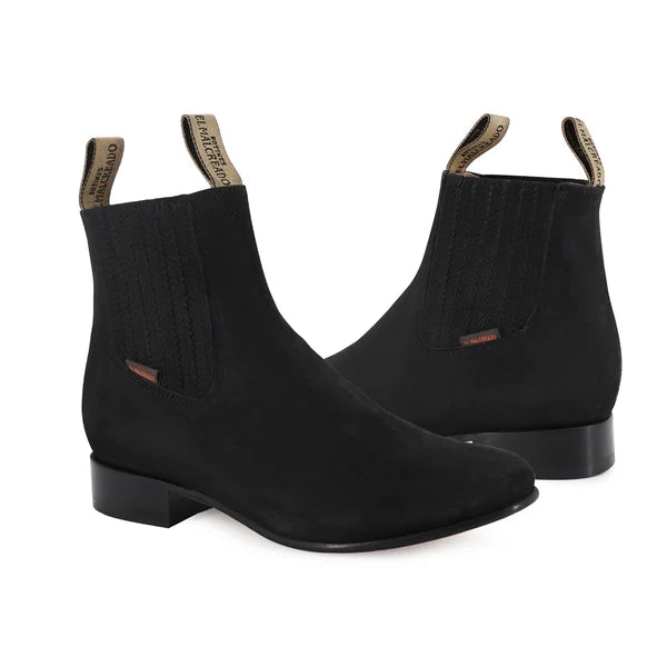 Botín Charro Negro Nobuck