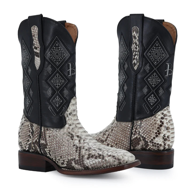 Bota Vaquera Bulldog Pitón Natural