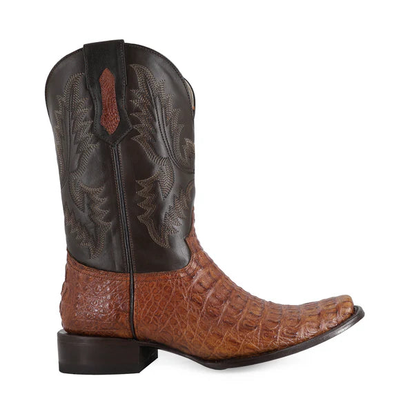 Bota Vaquera Dubai Cocodrilo Lomo Coñac