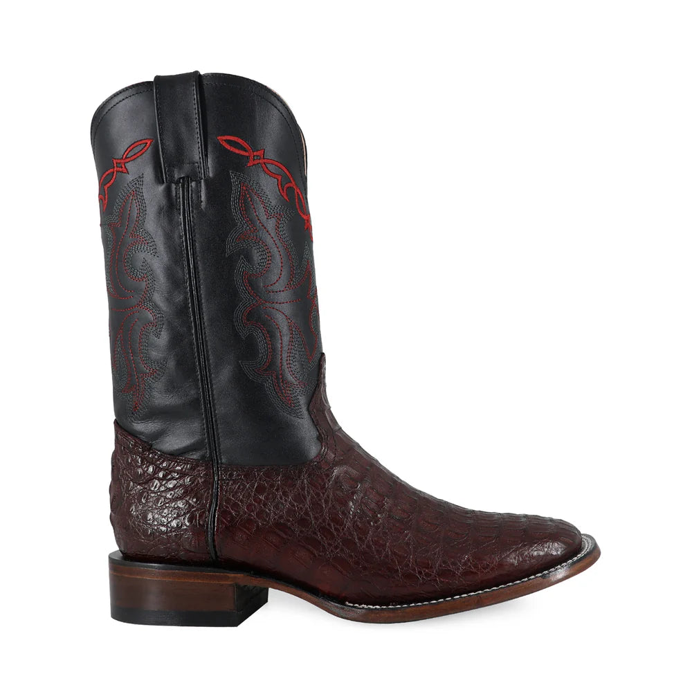 Bota Vaquera Bulldog Cocodrilo Lomo Vino