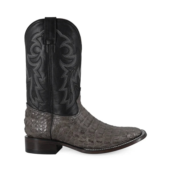 Bota Vaquera Bulldog Cocodrilo Lomo Gris