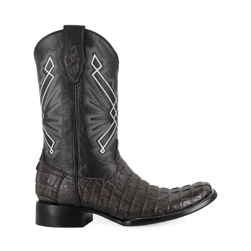 Bota Vaquera Dubai Cocodrilo Cola Gris