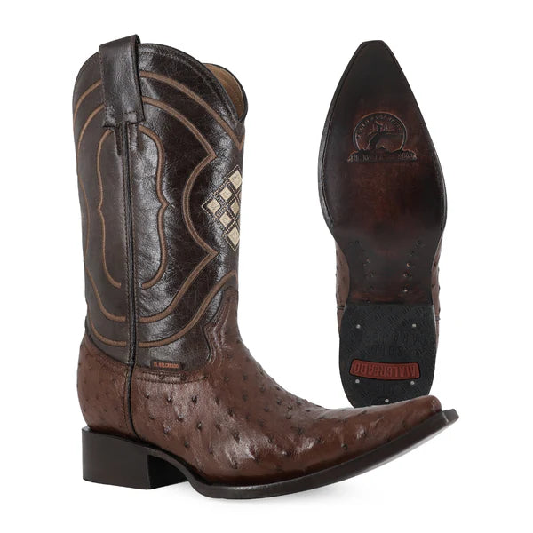 Bota Vaquera Chihuahua Avestruz Cafe