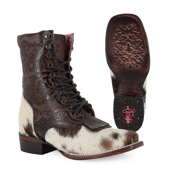 Bota Vaquera Para Dama de Piel Modelo Macarena