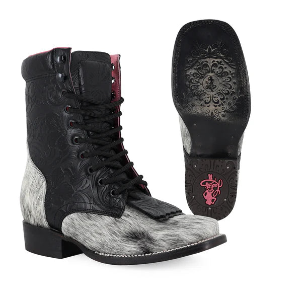 Bota Vaquera Para Dama de Piel Modelo Macarena