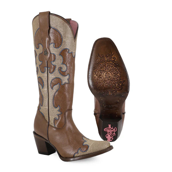 Bota vaquera para dama de piel modelo Vittoria