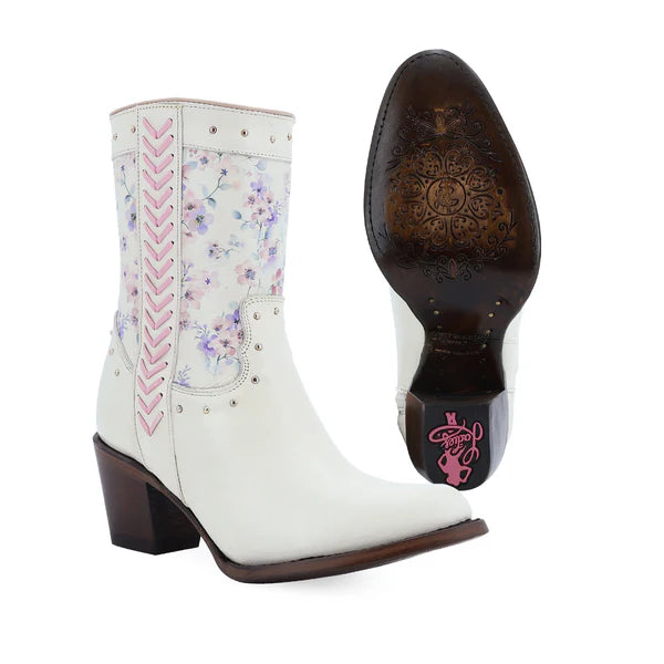 Botin Vaquero Para Dama de Piel Modelo Abril