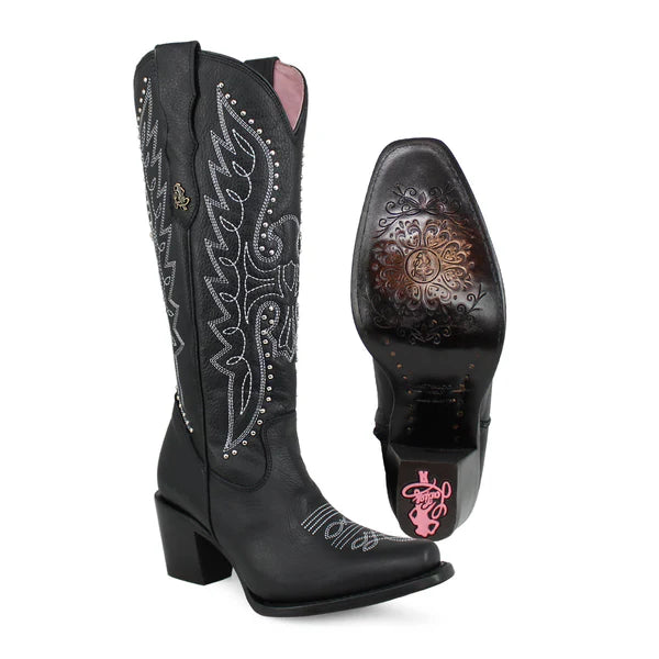 Bota vaquera para dama de piel modelo Liberty alta