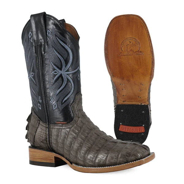 Bota Vaquera Bulldog Cocodrilo Cola Gris