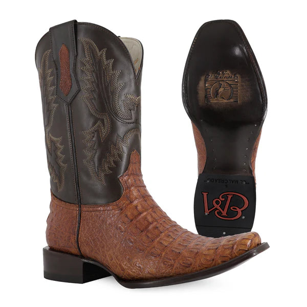 Bota Vaquera Dubai Cocodrilo Lomo Coñac